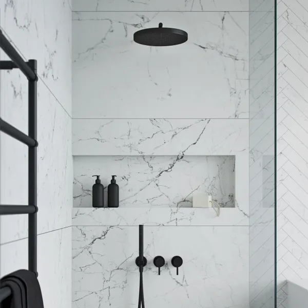 Semplice SBR801 S02 - XXL Rain DeLux Ø28 cm, Mattsvart