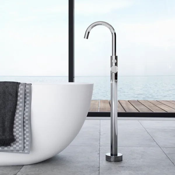 Semplice SBS600 - Fristående badkarsblandare, Krom