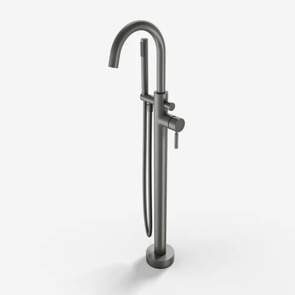 Semplice SBS600 - Fristående badkarsblandare, PVD Matt Gun Metal