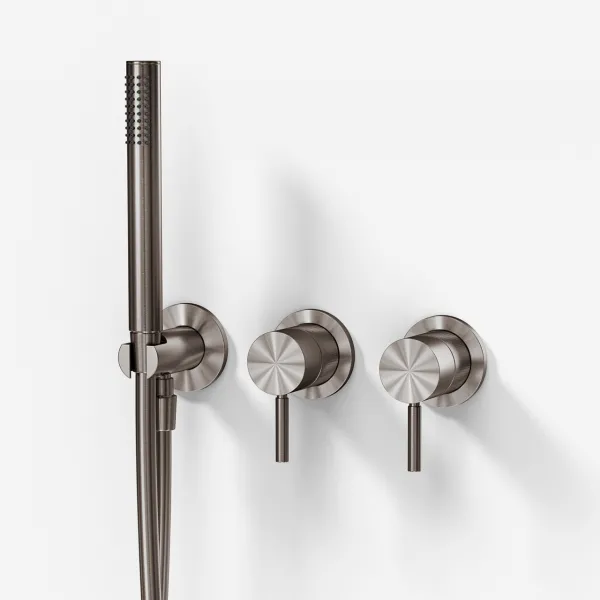 Semplice SBR801 - Duschset, PVD borstat stål