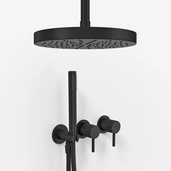 Semplice SBR801 S03 - XL Rain DeLux Ø24 cm, Tak, Mattsvart