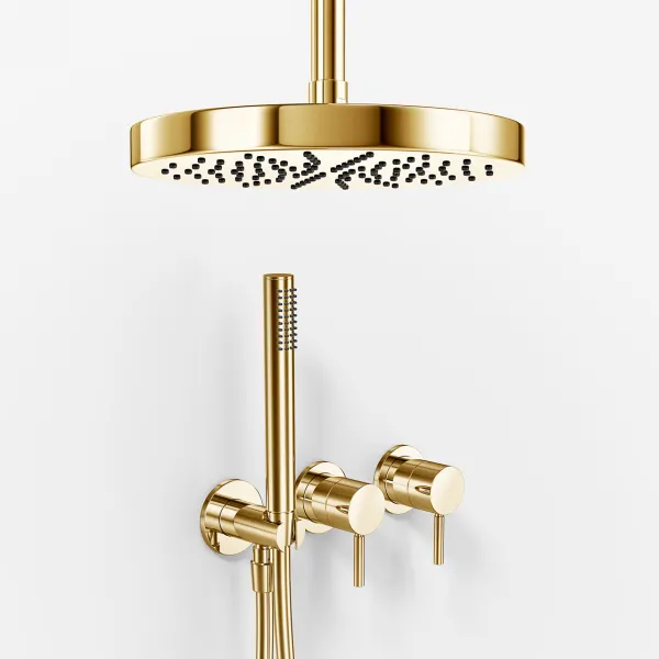 Semplice SBR801 S03 - XL Rain DeLux, Ø24 cm, Tak, Mässing Naturfärgad