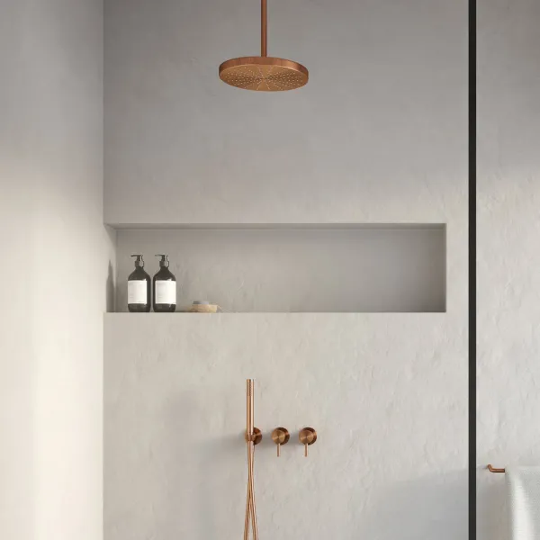 Semplice SBR801 S04 - XXL Regn DeLux Ø28 cm, Tak, PVD Borstad Koppar