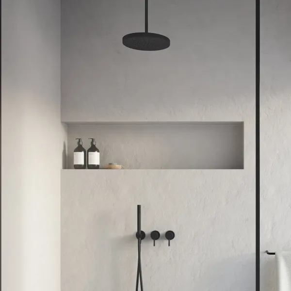 Semplice SBR801 S04 - XXL Rain DeLux Ø28 cm, Tak, Mattsvart