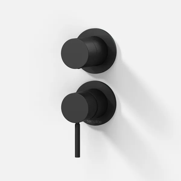 Semplice SBR901 -  Engreppsblandare för dusch, matt svart