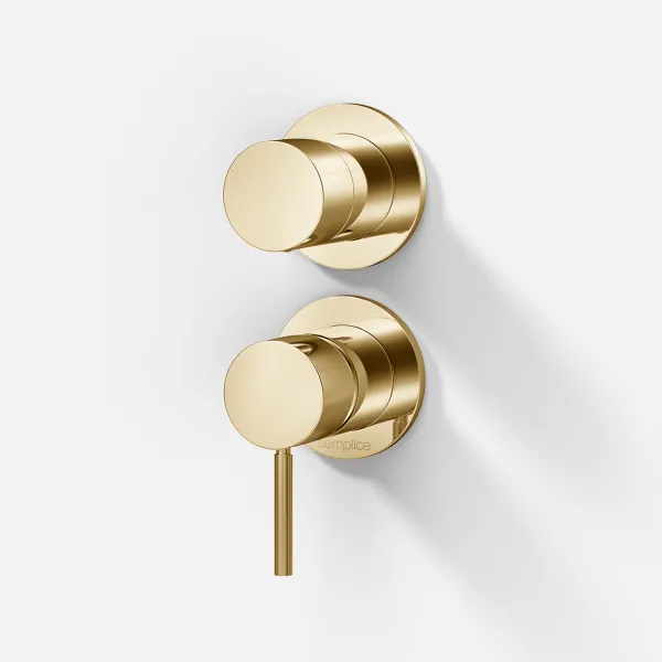 Semplice SBR901 - Engreppsblandare för dusch, Mässing Naturfärgad