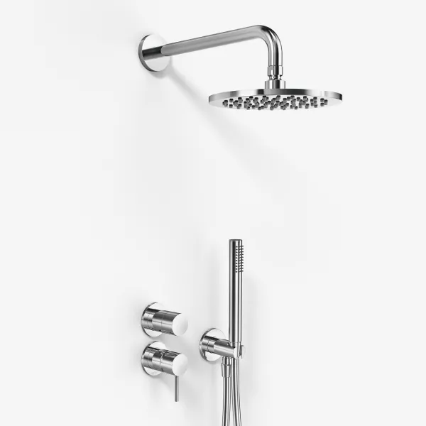 Semplice SBR901 S05 - Duschset Ø20 cm, Väggmonterad, Krom