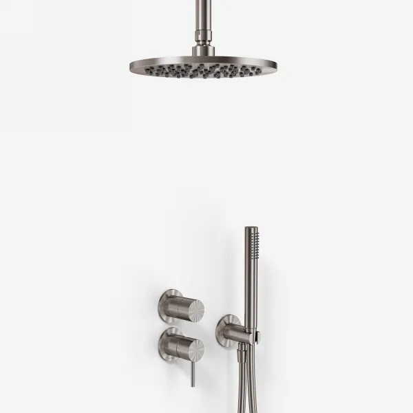 Semplice SBR901 S08 - Duschset Ø20 cm, tak, PVD Borstad stål