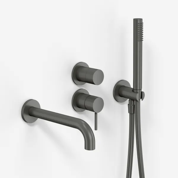 Semplice SBR901 S11 - Badkar/duscharmatur, PVD Matt Gun Metal
