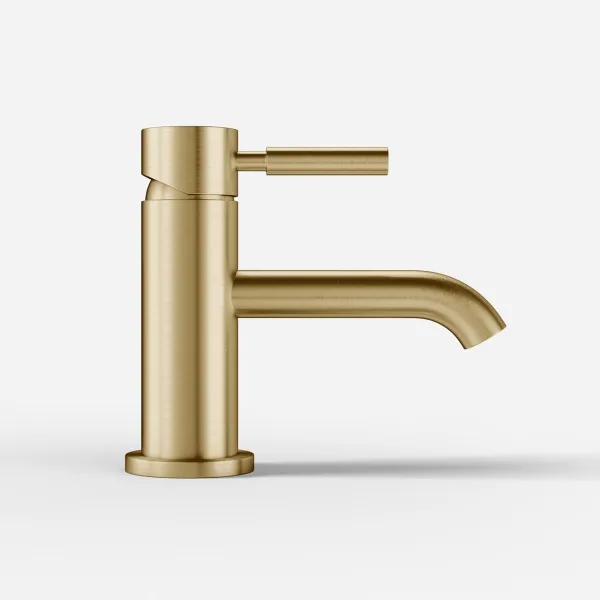 Semplice SHV101 - Engreppsblandare för tvättställ, PVD borstad mässing