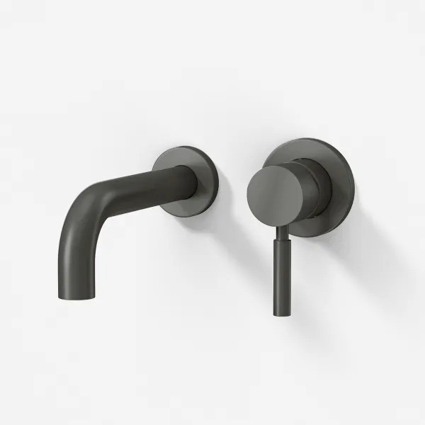 Semplice SHV102 - Tvättställsarmatur 22 cm pip, PVD Matt Gun Metal