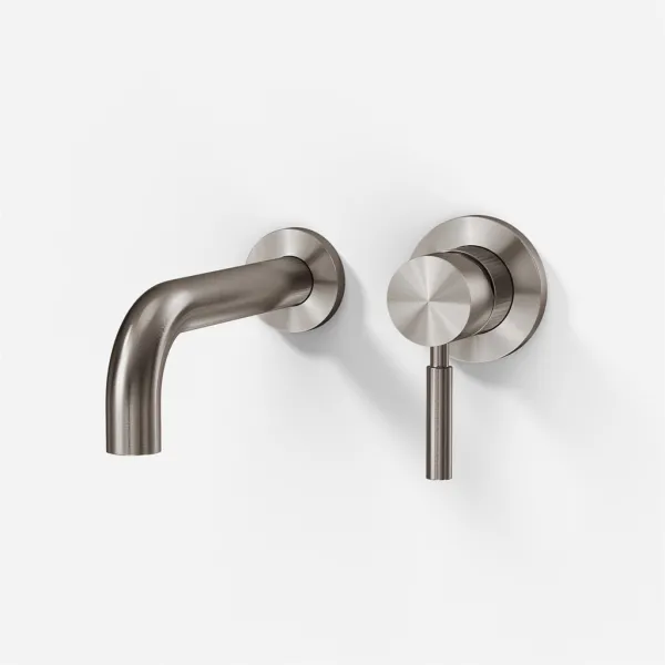 Semplice SHV102 - Tvättställsblandare, 22 cm pip, PVD borstat stål