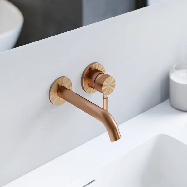 Semplice SHV102 S03 - Tvättställsblandare, 20 cm pip, PVD borstad koppar