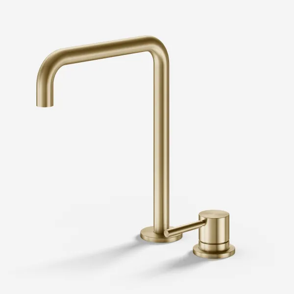 Semplice SHV405 S04 - Köksblandare med svängbar pip, PVD borstad mässing