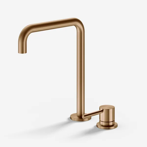 Semplice SHV405 S04 - Köksblandare med svängbar pip, PVD borstad koppar