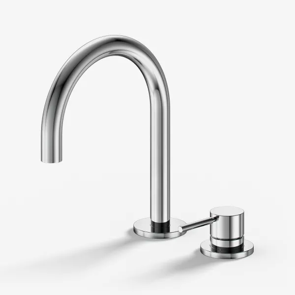 Semplice SHV505 S01 - Tvättställsblandare med fast pip, Krom