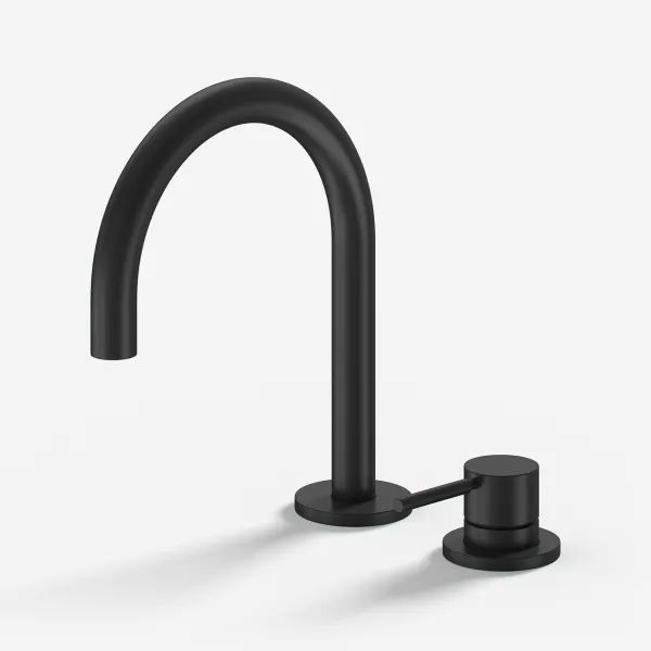 Semplice SHV505 S01 - Tvättställsblandare med fast pip, Mattsvart