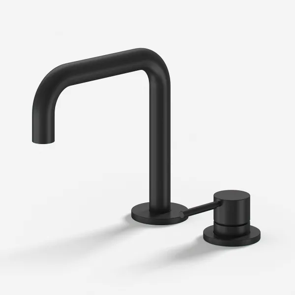 Semplice SHV505 S02 - Tvättställsblandare med fast pip, Mattsvart