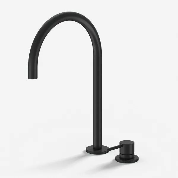 Semplice SHV505 S03 - Köksblandare med svängbar pip, Mattsvart