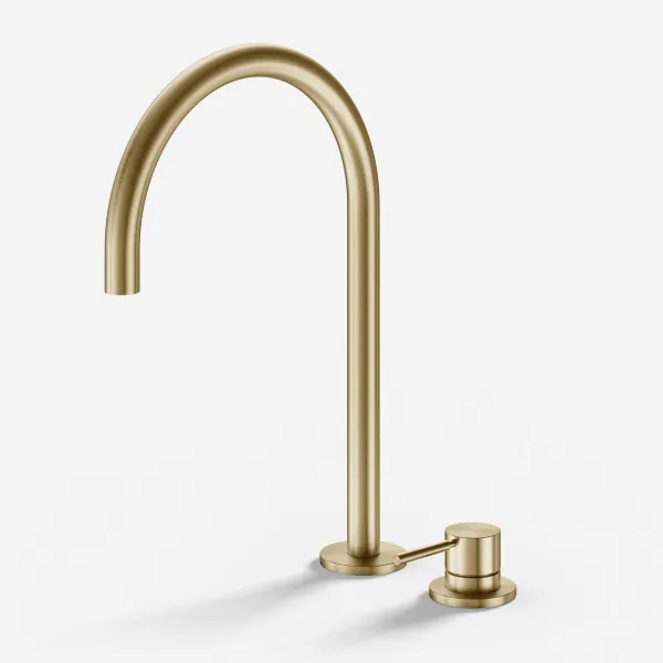 Semplice SHV505 S03 - Köksblandare med svängbar pip, PVD borstad mässing