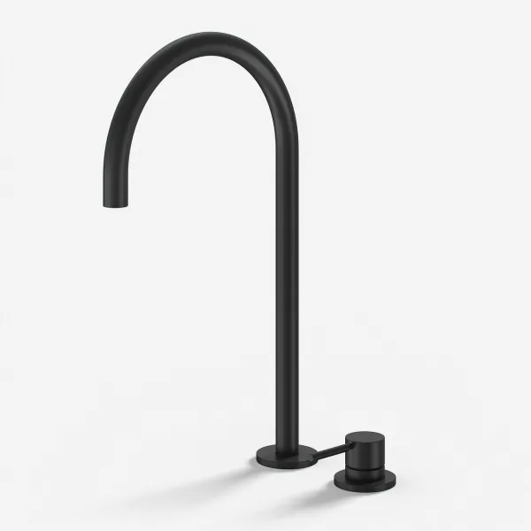 Semplice SHV505 S05 - Tvättställsblandare med fast pip, Mattsvart