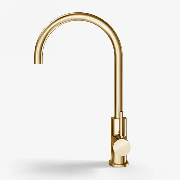 Semplice SKV101 - Köksblandare, Ø22-pip, polerad mässing natur