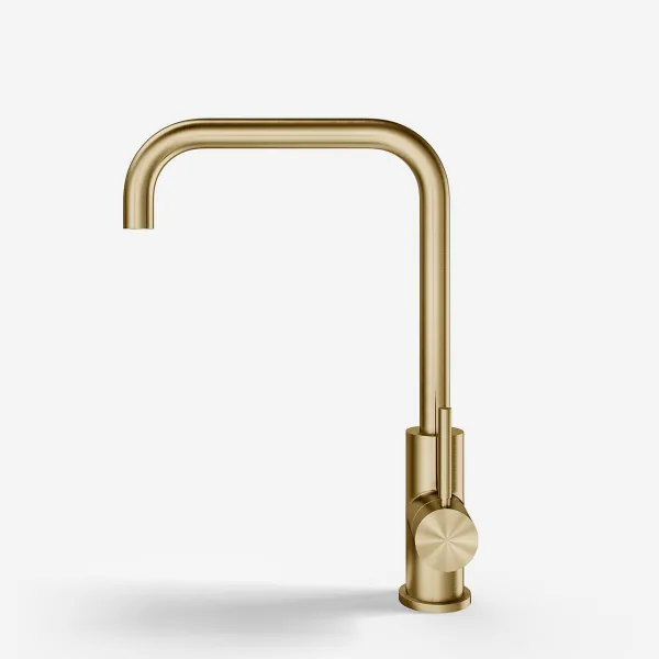 Semplice SKV102 - Köksblandare, U22-pip, PVD borstad mässing