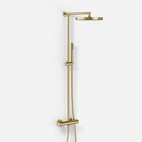Semplice SRL10 S02 - Termostatset, XL Rain DeLux Ø28 med EasyClean, PVD borstad mässing