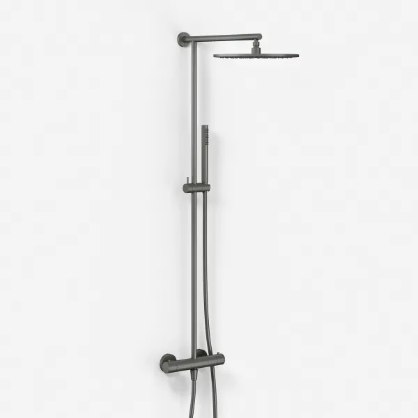 Semplice SRL10 S03 - Termostatsats, Rain DeLuxe RHB30, Ø30 cm., PVD Matt Gun Metal