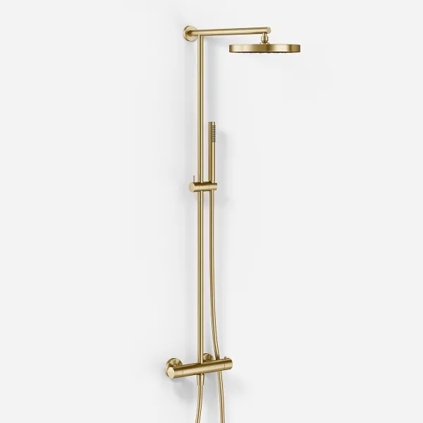 Semplice SRL10 - Termostatset, XL Rain DeLux Ø24 med EasyClean, PVD borstad mässing