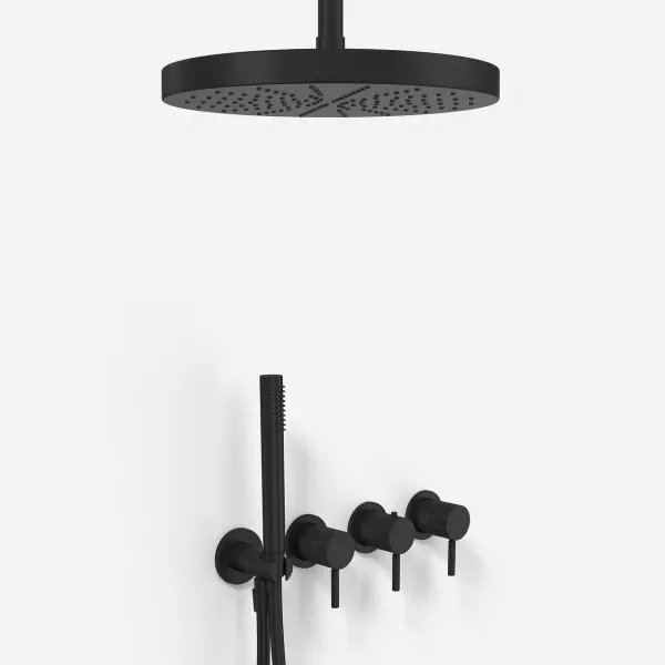 Semplice STB801 S04 - XXL Rain DeLux Ø28 cm, SmartTerm, Tak, Mattsvart