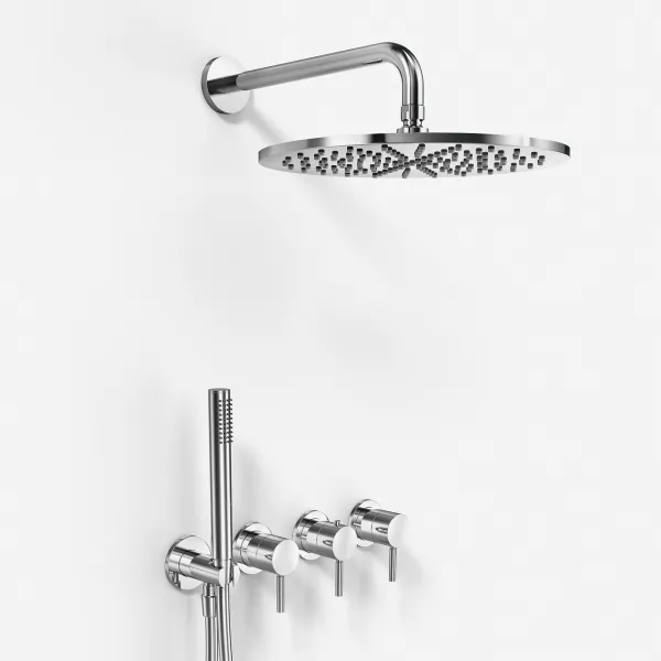 Semplice STB801 S07 - Rain DeLux SmartTerm Ø30 cm EasyClean, Wall, Chrome