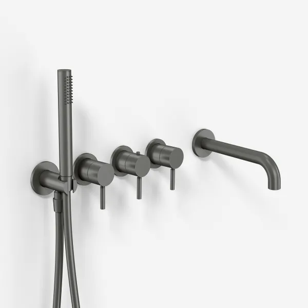 Semplice STB801 S11 - Termostatsats Badkar/dusch, PVD Matt Gun Metal