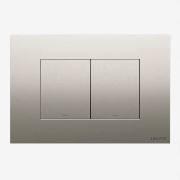 Semplice SX-K2 - DuoLux spolplatta för dubbelspolning, PVD borstat stål