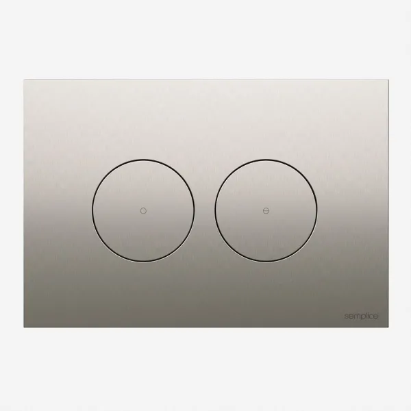 Semplice SX-O1 - DuoLux-O Spolplatta för dubbelspolning, PVD borstat stål