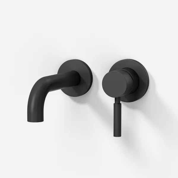 Semplice SHV102 S02 - Tvättställsblandare, 15 cm pip, mattsvart