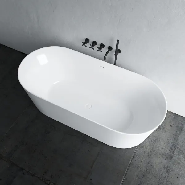 Takai 178 - 178x80 cm Badkar, Slim Design, blank vit