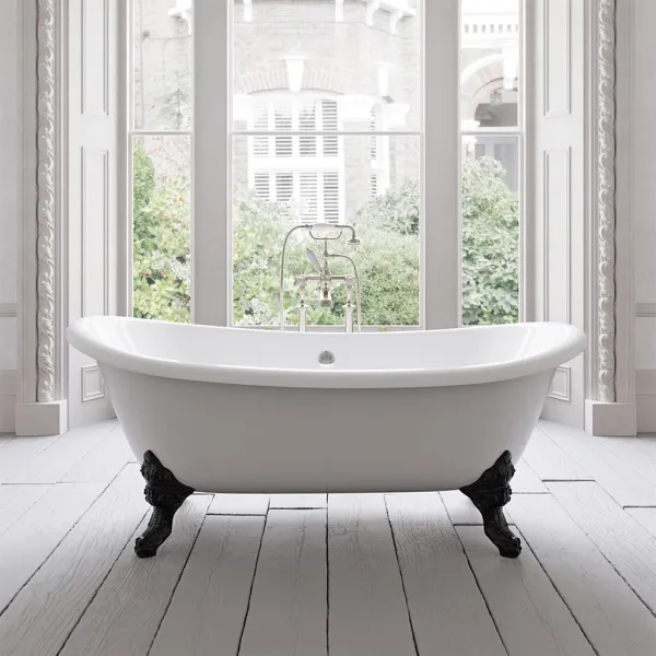 The Suite 183 - Black & White, emaljerat gjutjärnsbadkar