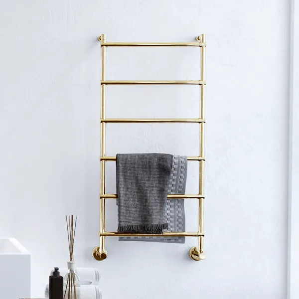 Vetro DeLuxe 442/6 - Vattenburen handdukstork, mässing natur