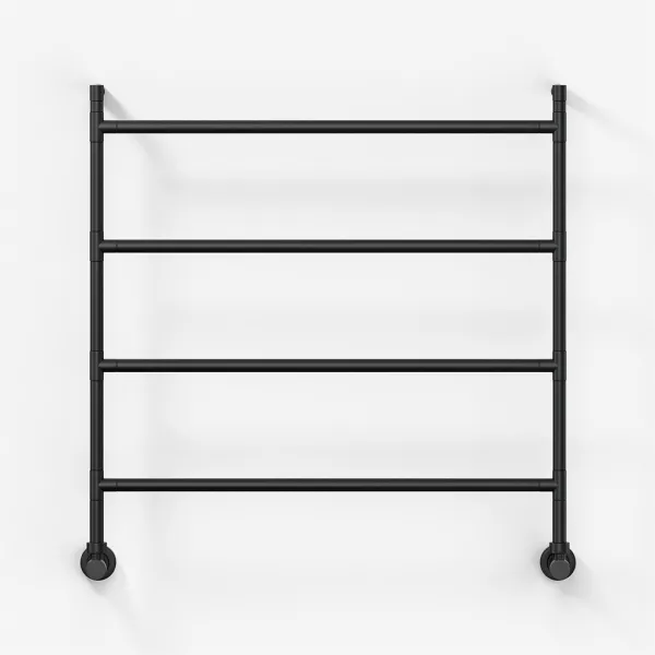 Vetro Nostromo 482/4 - 80x80, Vattenburen handdukstork, matt svart