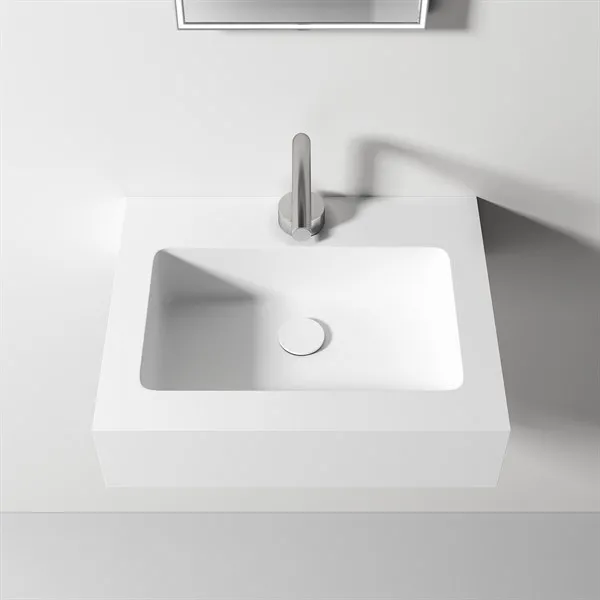 Waterproof 50 - 50x40 cm Tvättställ, Matt Vit SolidTec®