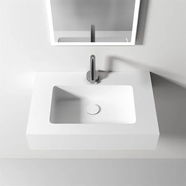 Waterproof 60 - 60x40 Tvättställ, Matt vitt SolidTec®