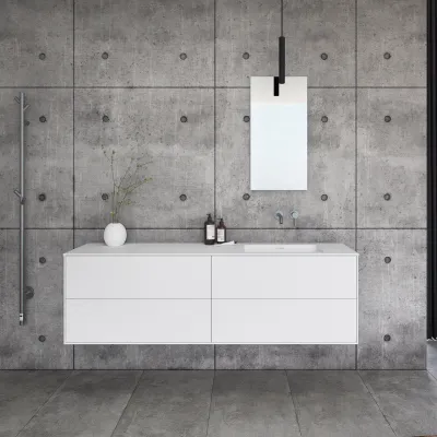 Pulcher Mood 180R Soho - Badrumsmöbel 180x46 cm, Mathvid m/ SolidTec® handfat