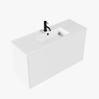 ArkiLife® Cobus ACC1036 CPH Square - Kompakt badrumsmöbel 101x36 cm m/porslinshandfat