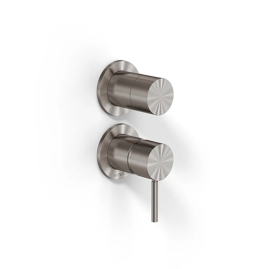 Semplice SBR901 - 1-grebs brusebatteri - PVD borstat stål