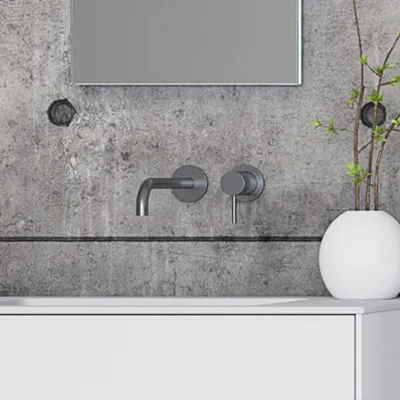 Semplice SHV502 - Engreppsblandare för tvättställ, 22 cm pip, PVD-borstat stål