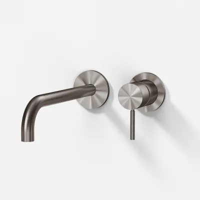 Semplice SHV502 - Engreppsblandare för tvättställ, 22 cm pip, PVD-borstat stål