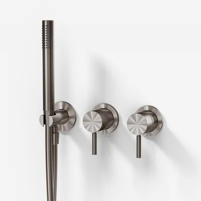 Semplice SBR801 S01 - XL Rain DeLux Ø24 cm, PVD borstat stål