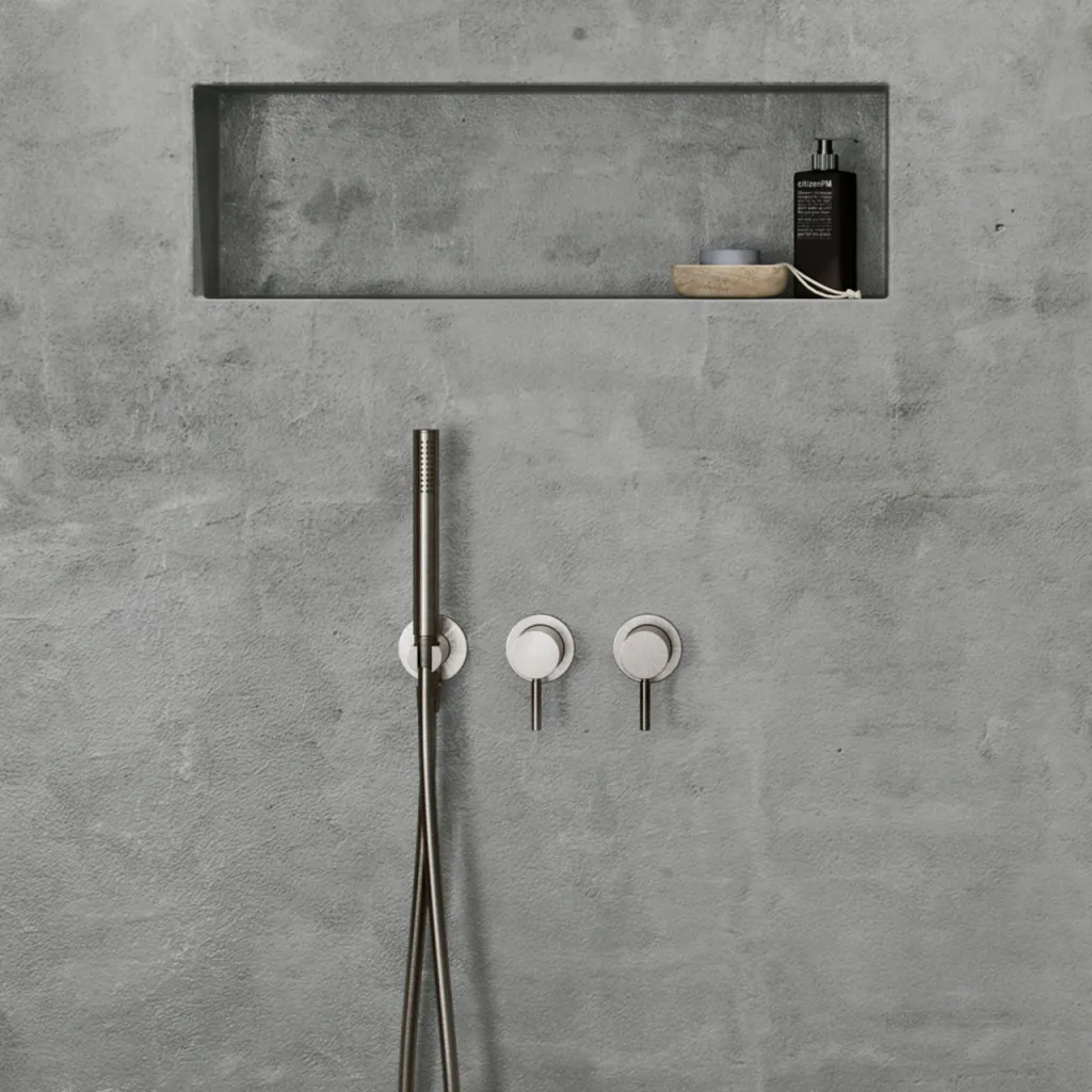 Semplice SBR801 S02 - XXL Rain DeLux Ø28 cm, PVD borstat stål
