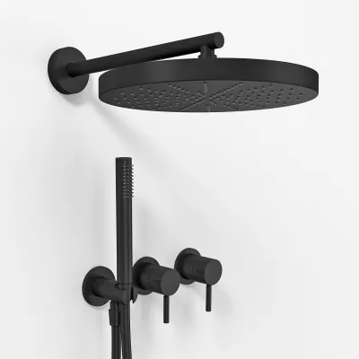 Semplice SBR801 S02 - XXL Rain DeLux Ø28 cm, Mattsvart